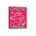 Picture of Cheese and Wine Typography Poster _GroupedProduct_Rectangle_Portrait_Canvas_