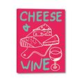 Picture of Cheese and Wine Typography Poster _GroupedProduct_Rectangle_Portrait_Canvas_
