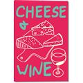 Picture of Cheese and Wine Typography Poster _GroupedProduct_Rectangle_Portrait_Canvas_