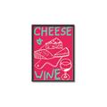 Picture of Cheese and Wine Typography Poster _GroupedProduct_Rectangle_Portrait_Canvas_Framed_