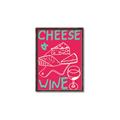 Picture of Cheese and Wine Typography Poster _GroupedProduct_Rectangle_Portrait_Canvas_Framed_