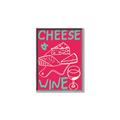 Picture of Cheese and Wine Typography Poster _GroupedProduct_Rectangle_Portrait_Canvas_Framed_