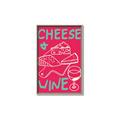 Picture of Cheese and Wine Typography Poster _GroupedProduct_Rectangle_Portrait_Canvas_Framed_