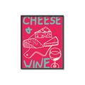 Picture of Cheese and Wine Typography Poster _GroupedProduct_Rectangle_Portrait_Canvas_Framed_