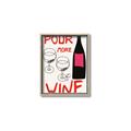 Picture of  Pour More Wine Typography Poster _GroupedProduct_Rectangle_Portrait_Canvas_Framed_