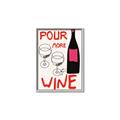 Picture of  Pour More Wine Typography Poster _GroupedProduct_Rectangle_Portrait_Canvas_Framed_