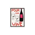 Picture of  Pour More Wine Typography Poster _GroupedProduct_Rectangle_Portrait_Canvas_Framed_