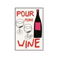 Picture of  Pour More Wine Typography Poster _GroupedProduct_Rectangle_Portrait_Canvas_Framed_