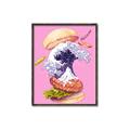 Picture of kanagawa burger _GroupedProduct_Rectangle_Portrait_Canvas_Framed_