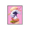 Picture of kanagawa burger _GroupedProduct_Rectangle_Portrait_Canvas_Framed_