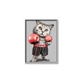 Picture of Boxing cat _GroupedProduct_Rectangle_Portrait_Canvas_Framed_