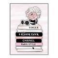Picture of Stack of Fashion Books  _GroupedProduct_Rectangle_Portrait_Canvas_Framed_