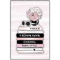 Picture of Stack of Fashion Books  _GroupedProduct_Rectangle_Portrait_Canvas_Framed_
