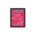 Picture of Cheese and Wine Typography Poster _GroupedProduct_Rectangle_Portrait_Framed_Matted_