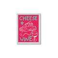 Picture of Cheese and Wine Typography Poster _GroupedProduct_Rectangle_Portrait_Framed_Matted_