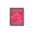 Picture of Cheese and Wine Typography Poster _GroupedProduct_Rectangle_Portrait_Framed_Matted_