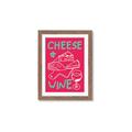 Picture of Cheese and Wine Typography Poster _GroupedProduct_Rectangle_Portrait_Framed_Matted_