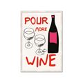 Picture of  Pour More Wine Typography Poster _GroupedProduct_Rectangle_Portrait_Framed_Matted_