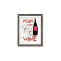 Picture of  Pour More Wine Typography Poster _GroupedProduct_Rectangle_Portrait_Framed_Matted_