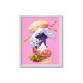 Picture of kanagawa burger _GroupedProduct_Rectangle_Portrait_Framed_Matted_