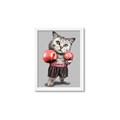 Picture of Boxing cat _GroupedProduct_Rectangle_Portrait_Framed_Matted_