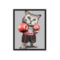 Picture of Boxing cat _GroupedProduct_Rectangle_Portrait_Framed_Matted_