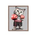 Picture of Boxing cat _GroupedProduct_Rectangle_Portrait_Framed_Matted_