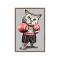 Picture of Boxing cat _GroupedProduct_Rectangle_Portrait_Framed_Matted_
