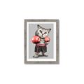 Picture of Boxing cat _GroupedProduct_Rectangle_Portrait_Framed_Matted_