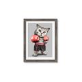 Picture of Boxing cat _GroupedProduct_Rectangle_Portrait_Framed_Matted_