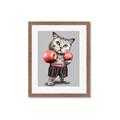Picture of Boxing cat _GroupedProduct_Rectangle_Portrait_Framed_Matted_