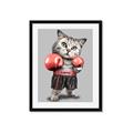Picture of Boxing cat _GroupedProduct_Rectangle_Portrait_Framed_Matted_