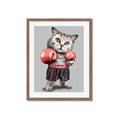 Picture of Boxing cat _GroupedProduct_Rectangle_Portrait_Framed_Matted_
