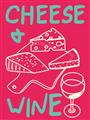 Picture of Cheese and Wine Typography Poster _GroupedProduct_Rectangle_Portrait_Unframed_Print_Only_