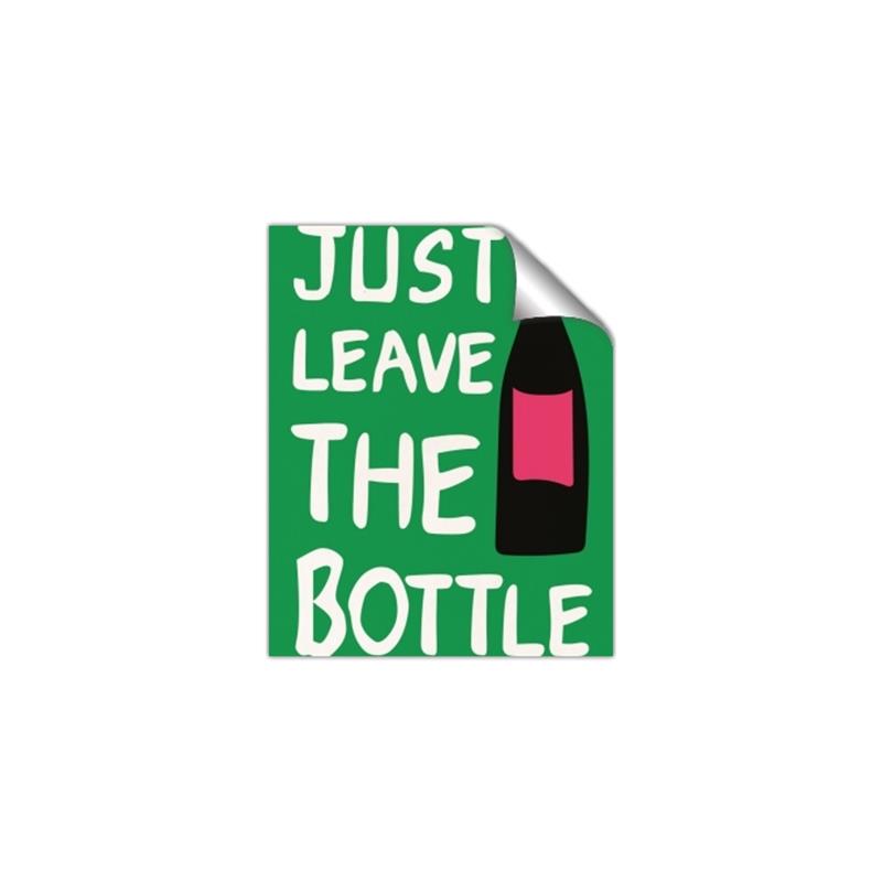 Picture of Just Leave the Bottle Typography Poster _GroupedProduct_Rectangle_Portrait_Unframed_Print_Only_
