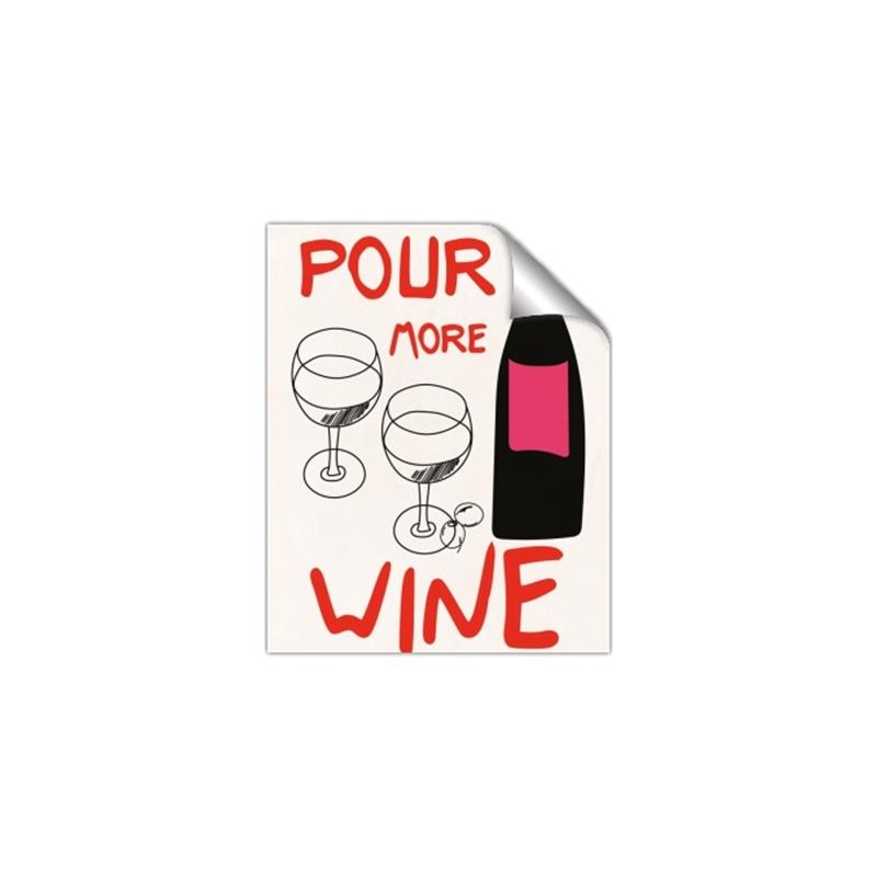 Picture of  Pour More Wine Typography Poster _GroupedProduct_Rectangle_Portrait_Unframed_Print_Only_