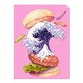 Picture of kanagawa burger _GroupedProduct_Rectangle_Portrait_Unframed_Print_Only_