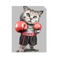 Picture of Boxing cat _GroupedProduct_Rectangle_Portrait_Unframed_Print_Only_