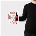 Picture of  Pour More Wine Typography Poster _GroupedProduct_Rectangle_Portrait_Canvas_