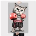 Picture of Boxing cat _GroupedProduct_Rectangle_Portrait_Canvas_