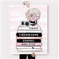 Picture of Stack of Fashion Books  _GroupedProduct_Rectangle_Portrait_Canvas_