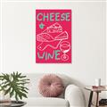 Picture of Cheese and Wine Typography Poster _GroupedProduct_Rectangle_Portrait_Canvas_