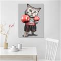 Picture of Boxing cat _GroupedProduct_Rectangle_Portrait_Canvas_