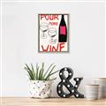 Picture of  Pour More Wine Typography Poster _GroupedProduct_Rectangle_Portrait_Canvas_Framed_