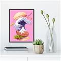 Picture of kanagawa burger _GroupedProduct_Rectangle_Portrait_Canvas_Framed_