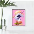 Picture of kanagawa burger _GroupedProduct_Rectangle_Portrait_Canvas_Framed_