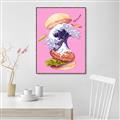 Picture of kanagawa burger _GroupedProduct_Rectangle_Portrait_Canvas_Framed_