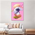 Picture of kanagawa burger _GroupedProduct_Rectangle_Portrait_Canvas_Framed_