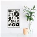 Picture of Retro Data _GroupedProduct_Rectangle_Portrait_Canvas_Framed_