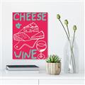 Picture of Cheese and Wine Typography Poster _GroupedProduct_Rectangle_Portrait_Unframed_Print_Only_